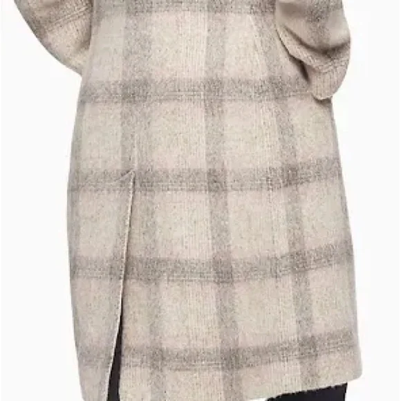 Calvin Klein women’s plaid notch lapel coat - Picture 4 of 6